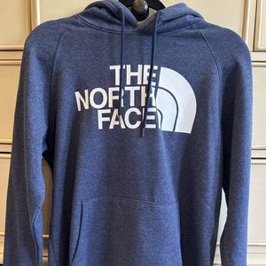 Item: Blue North Face hoodie, Brand: The North Face, Size: Medium